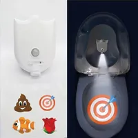 Motion Sensor LED Backlight Toilet Projection Lamp Creative Toilet Mini Night Lamp Toilet Bowl Seat Sensor Lighting Lamp 1
