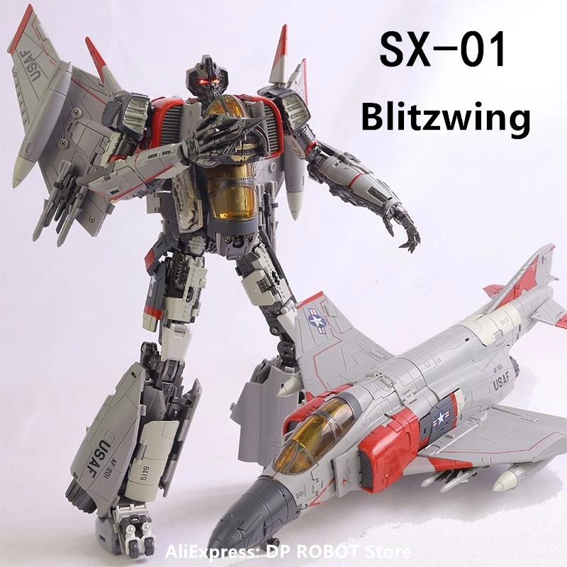 특별 제공 천둥 전사 변환 SX-01 SX01 Blitzwing DXL 스케일 액션 피규어 로봇 KO 수집 완구