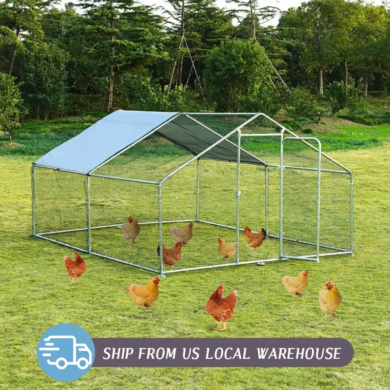 Grande Passeggiata In Gabbia Ombreggiante Pollaio Con Copertura Del Tetto Anatre Di Coniglio Pollaio Pollaio Grandi Gabbie In Metallo Pollaio