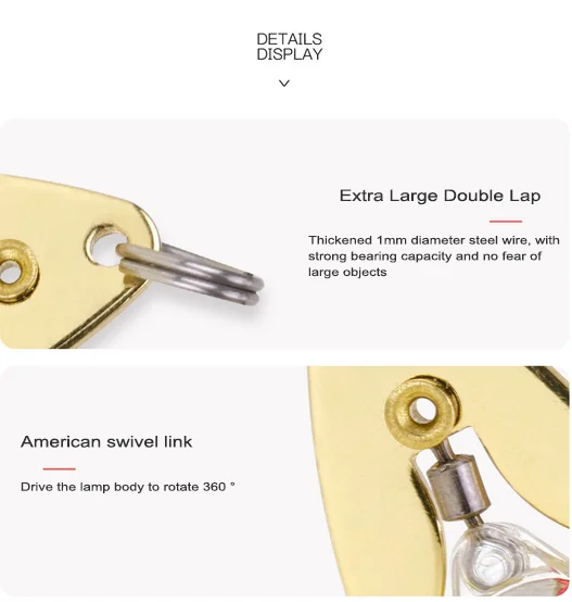 LED Angeln Locken Licht Tiefe Drop Fischerei Löffel Augen Form Angeln Locken Licht Angelgerät Ausrüstung Zubehör – Detail 7