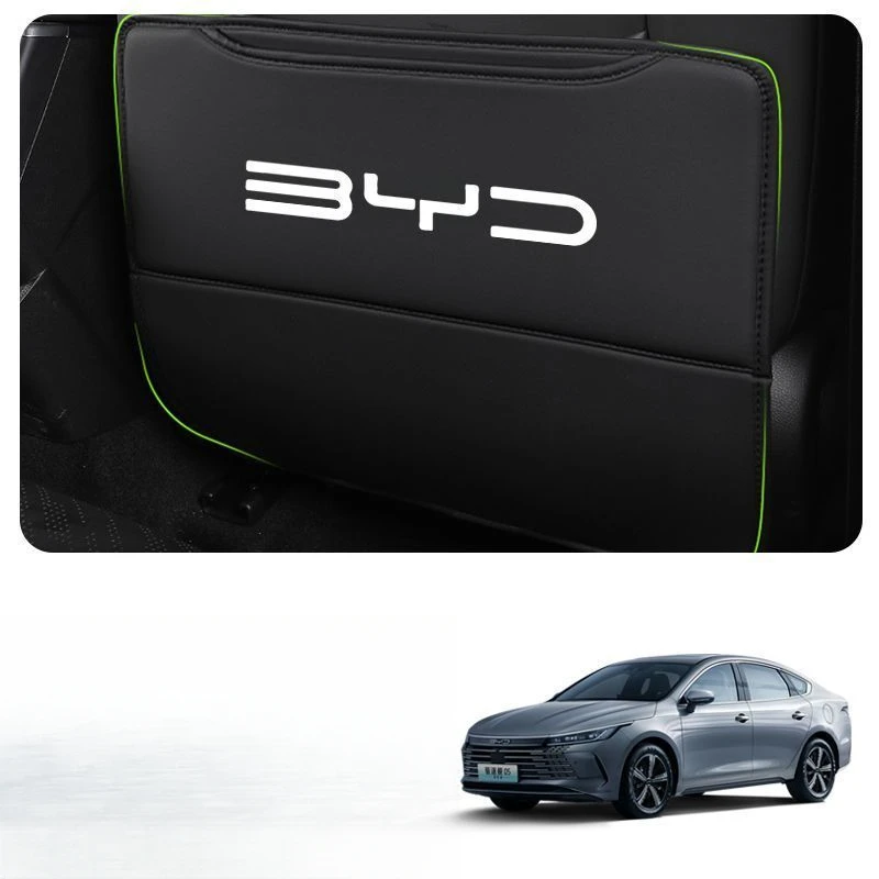 For BYD King 2025 Leather Anti-Child-Kick Pad Car Waterproof Seat Back Protector Cover Interior Accessories 2 Pieces car seat protector
