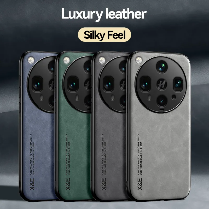 Vintage Durable Skin-Feeling PU Leather Phone Cover with Lens Protection