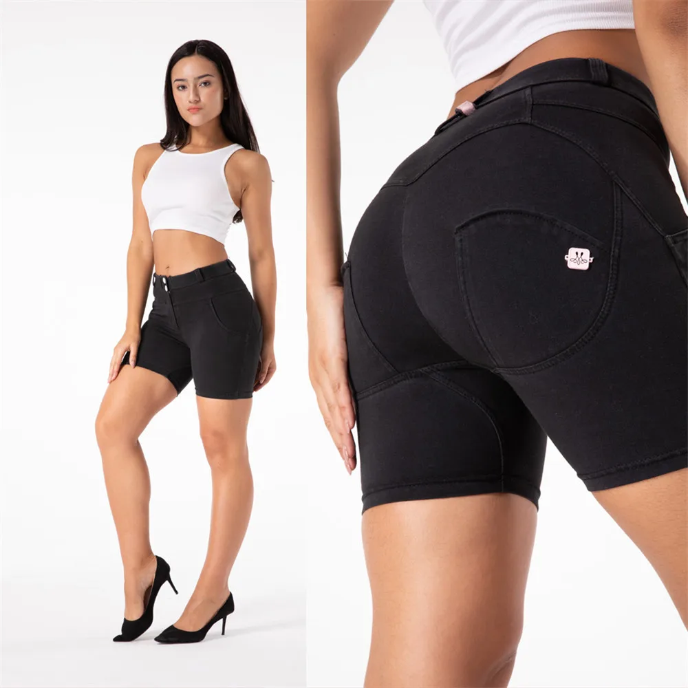 • Pantaloncini Bermuda Da Palestra E Modellanti Da Donna Pantaloncini Attivi Da Donna Neri Pantaloni Corti Da Allenamento Pantaloncini A Vita Media