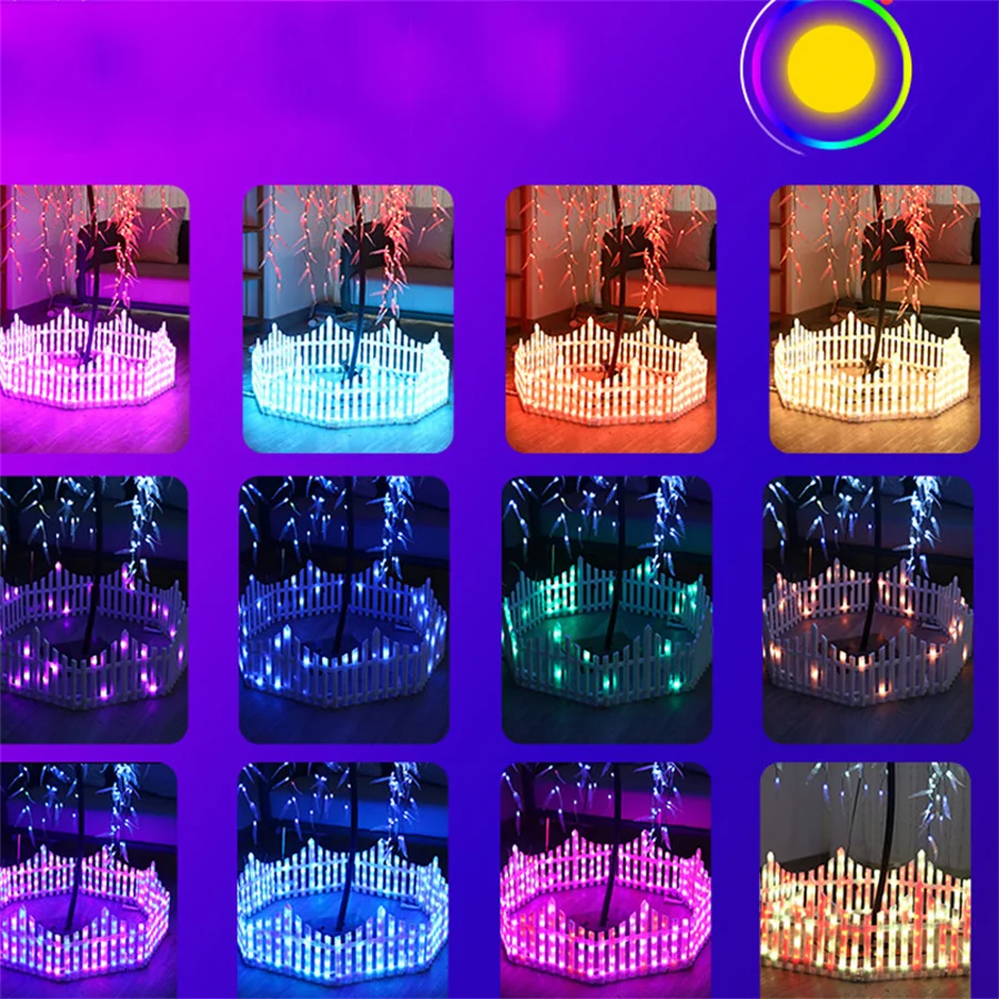 thumbnail image 2 of 8 Pack Wave Fence With 160 Lights Socket Bases Of Christmas 2 of 11