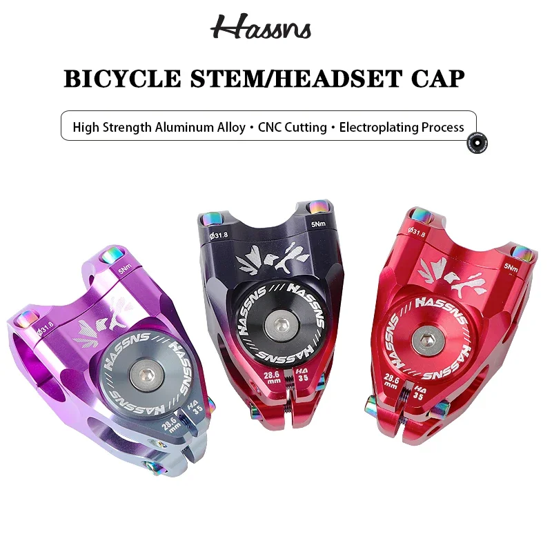 Description Picture 2 of itemHASSNS Mtb Power Cap Stem Cap Bicycle Headset Top Cover For Mountain Road Bike Table Cover Aluminium Alloy Steering Series Top