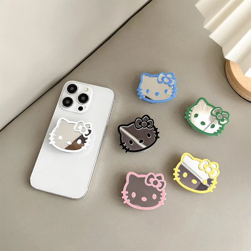 Hello Kitty Retractable Phone Holder with Mirror
