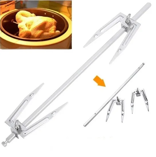 BBQ Chicken Grill Oven Roasted Beef Turkey Rotisserie Forks Spit Charcoal For Outdoor Camping Cooking Tools