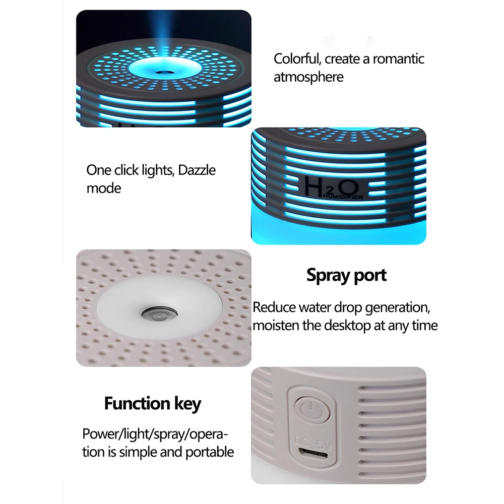 Three color variable car aromatherapy humidifier Portable and lightweight suitable for home car and outdoor use