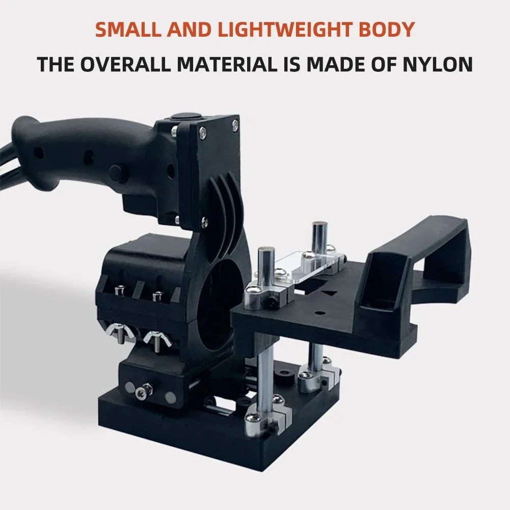 Woodworking Tool Drill Locator 2 in 1 Invisible Fastener Punch Bracket for Wardrobe Cupboard Pane Woodworking Slotting Locator Compact Router Trimming Machine