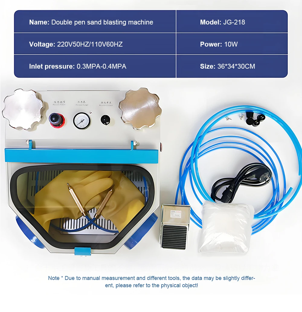Sanding Blaster Jewelry Sandblasting Machine Desktop Double-pen Sandblasting Mac
