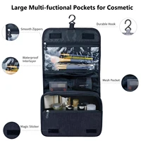 Large Capacity Toiletry Bag Waterproof Bathroom Storage Bag Portable Carry Cosmetic Bag with Hanging Hook Cosmetic Organizer Box 2