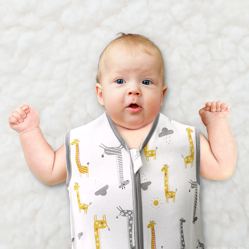 Baby Sleep Sack Sleepping Bag Unisex Sleeveless 100% Cotton Wearable Blanket Suit Summer Soft For Baby Toddler BEEWEED images - 6