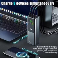 Large Capacity 20000mAh 100W Power Bank For Laptop Super Fast Charging Portable USB C External Powerbank For iPhone Samsung 2