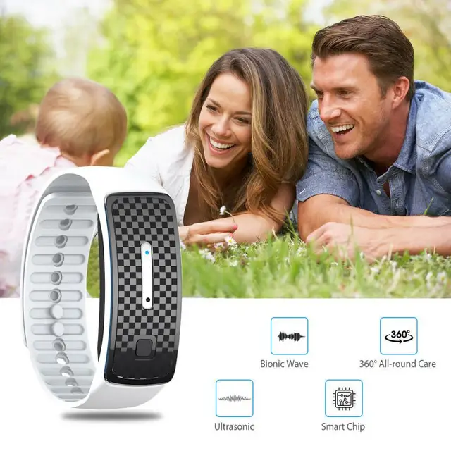 Ultrahang Szúnyogriasztó Karkötő Nyári Szúnyogok Elleni Kártevőirtó Karkötél Kültéri Kerti Figyelje A Gyerekeket - Image 4