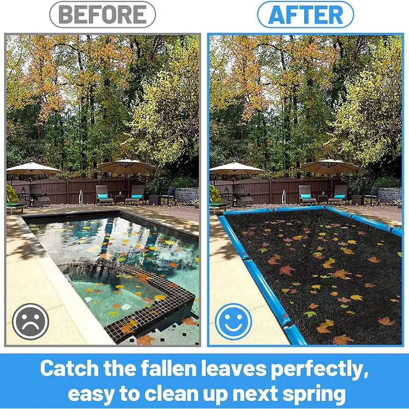 Pool Leaf Net Cover Leaf Netting for Inground And Above Ground Rectangle Pools Fine Mesh Pool Screen Cover Pond Net To