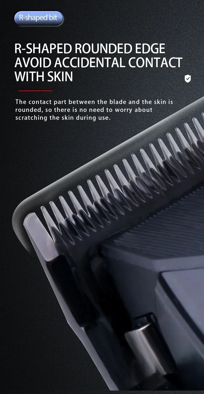 Mașină de tuns profesională pentru frizerie, reîncărcabilă, fără fir, electrică, puternică, pentru tunsul părului, pentru bărbați_voghion.com