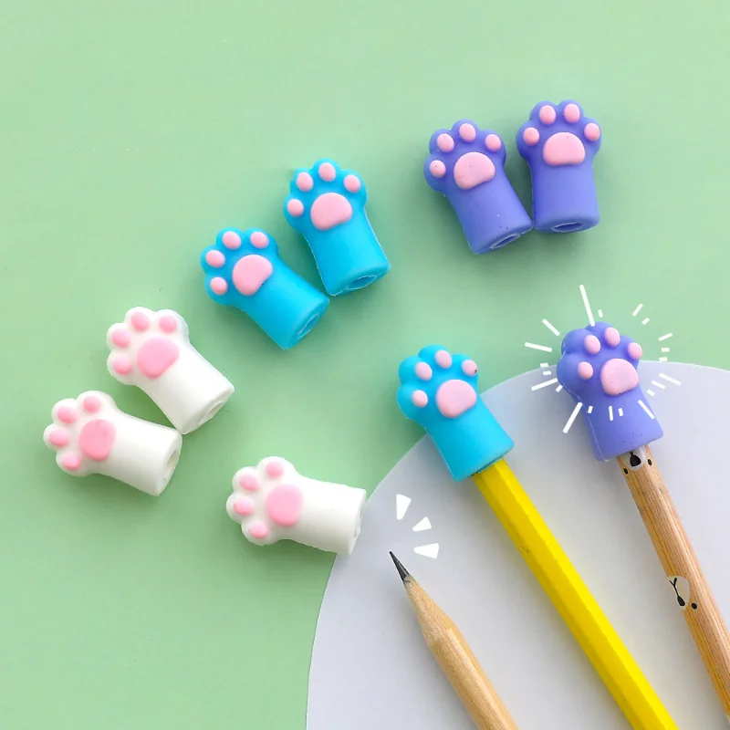 

3pcs/bag Multifunctional Cartoon The Cap of A Pen Cover Case Kawaii Pencil Extender Soft Silicone Pen Cover Stationery Supplies