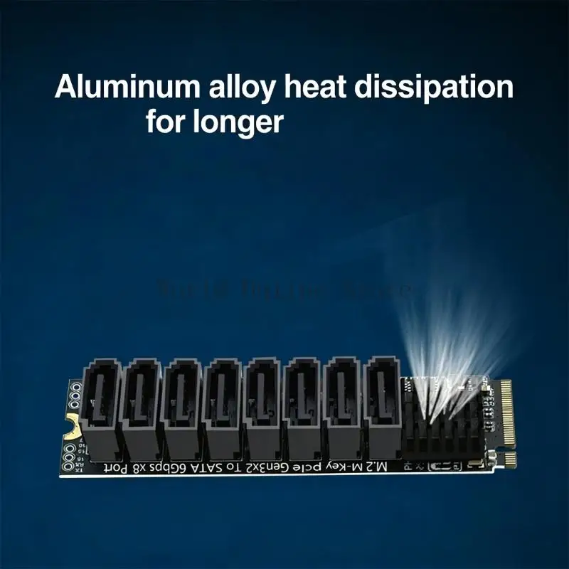 M.2 NVME PCIE 8 포트 SATA3.0 어댑터 추가 카드 6Gbps 섀시 서버 87HC