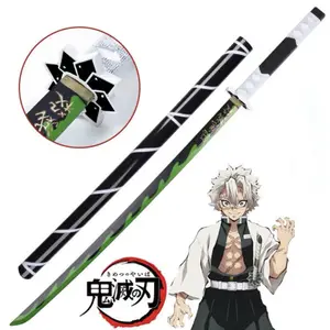 Amante 80cm demônio slayer espada arma rengoku kyoujurou fogo branco sowrd  kimetsu não yaiba cosplay 1:1 ninja espada de madeira anime - AliExpress