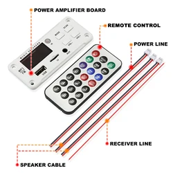 50W Bluetooth 5.0 Amplifier with MP3 Decoder & USB FM Support (WHITE)