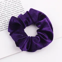 Elegant Velvet Scrunchie - Stylish Elastic Hair Accessory (Purple)