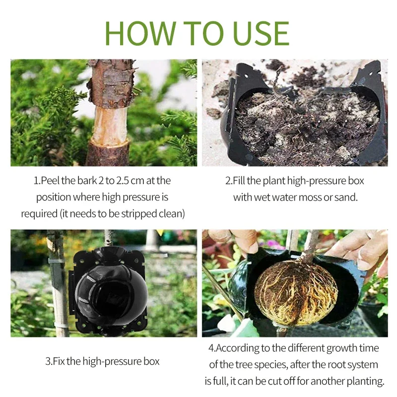 Plant Rooting Ball Reusable Plant Rooting Ball Transplant Nursery Sapling Propagation Grafting Case for Home Gardening