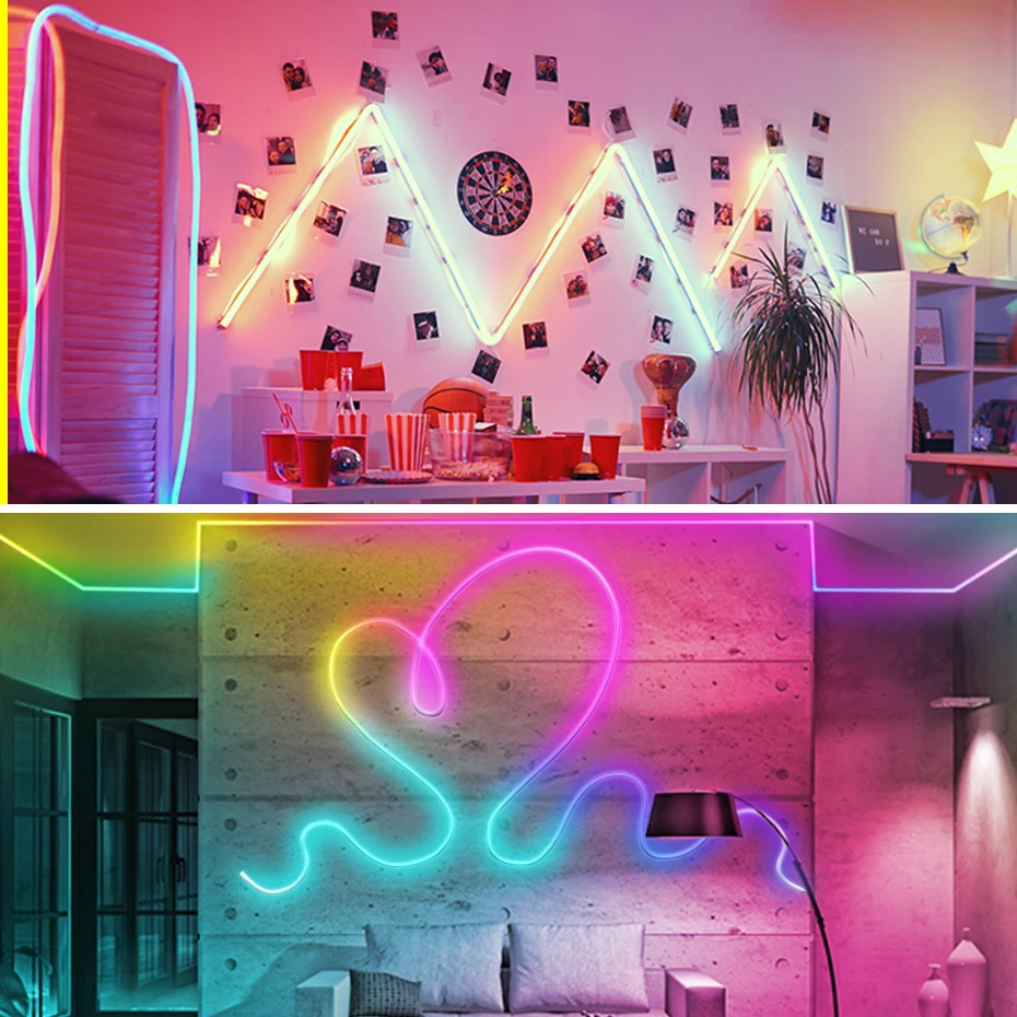 Soft Flexible Waterproof Dreamcolor Neon Led Light Strip 12V 24v 1m 5m  WS2811 RGBIC RGB Chasing for Home Garden Street Lighting