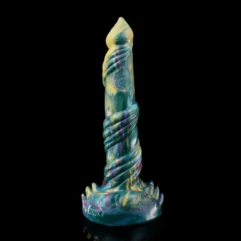 Licker New Limited Edition Multi Color Alien Dildo With Suction Cup Fantasy Anal Plug G Spot Stimulate Sex Toy For Masturbator 4