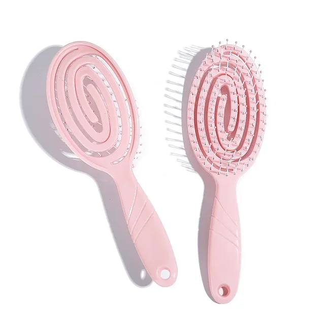 Scalp Massage Brush Hollow Hair Comb Detangling Hair Brush Anti Static Wet Curly Hair Combs Portable Head Massager Styling Tools