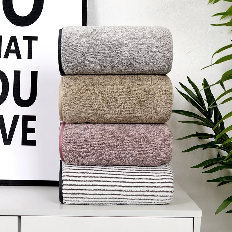 Bamboo charcoal fiber bath towel, dry hair cap, coral velvet, thickened shower gift, antibacterial towel, quick drying for men a 5