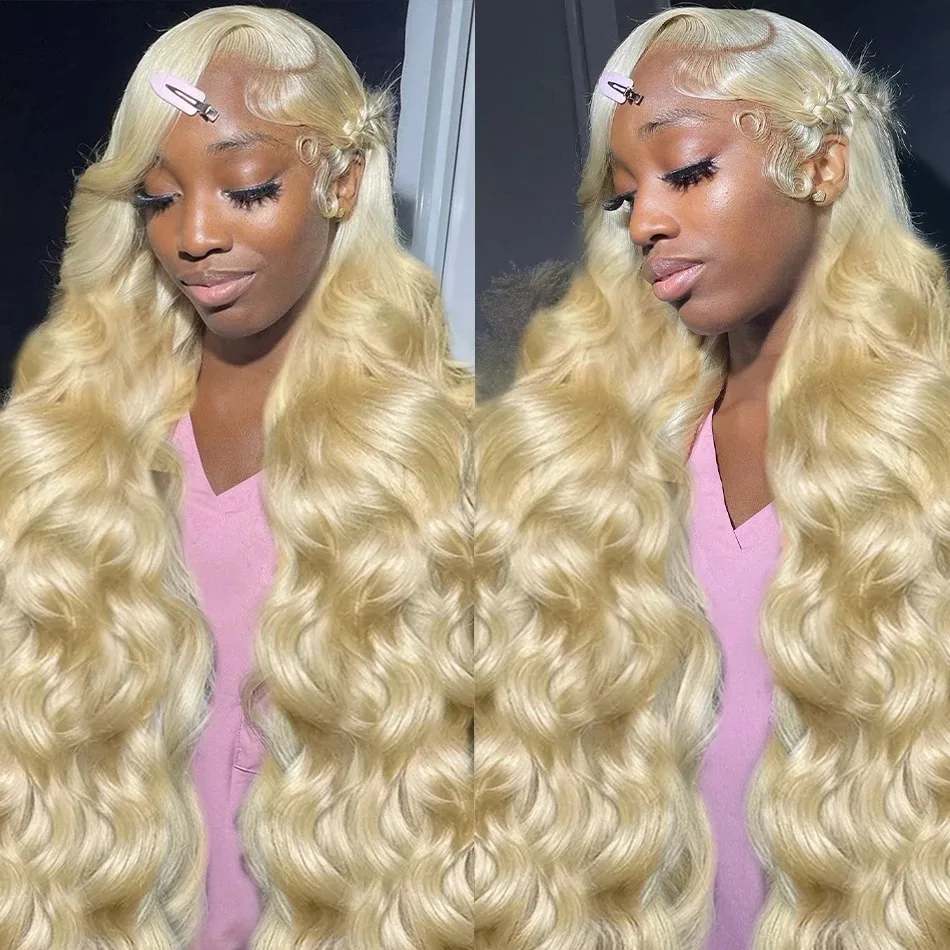 Human Hair Wig 32 34 Inch Honey Blonde 13x4 HD Lace Front 613 Color Body Wave 180 Density 13x6 Lace Frontal Brazilian For Women
