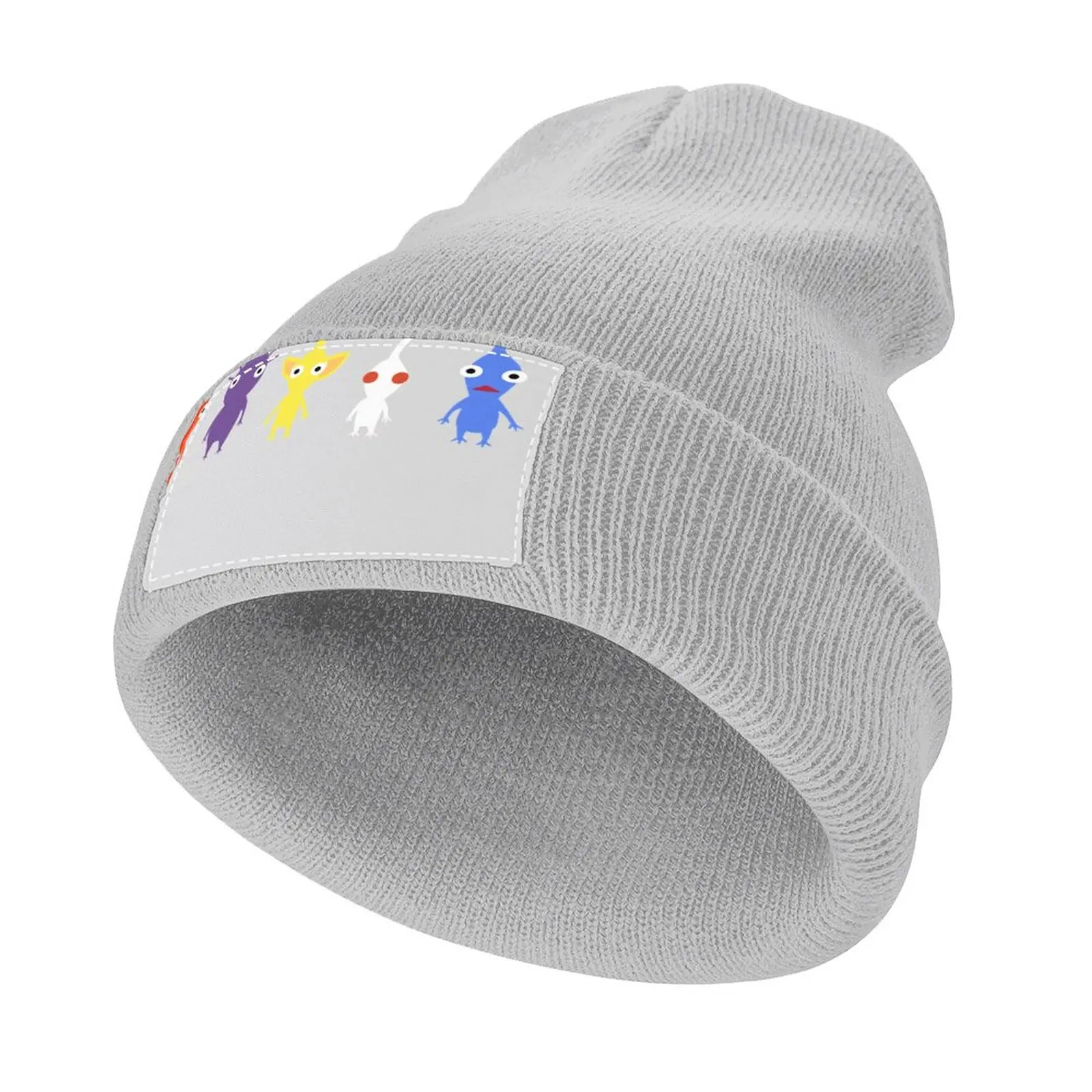 

cute pikmin pattern Classic Knitted Hat Big Size Hat Mountaineering Golf Brand Man Caps Ladies Hat Men's