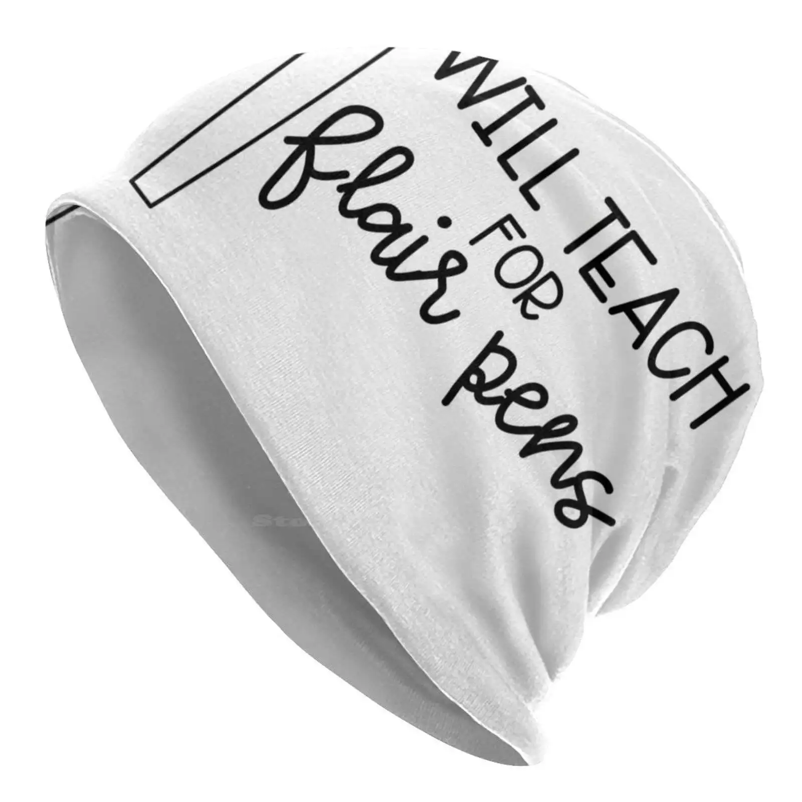 Will Teach For Flair Pens (Bianco E Nero) Cappello Lavorato A Maglia Warm Beanie Outdoor Caps Insegnante Insegnamento Flair Pens Educator Middle
