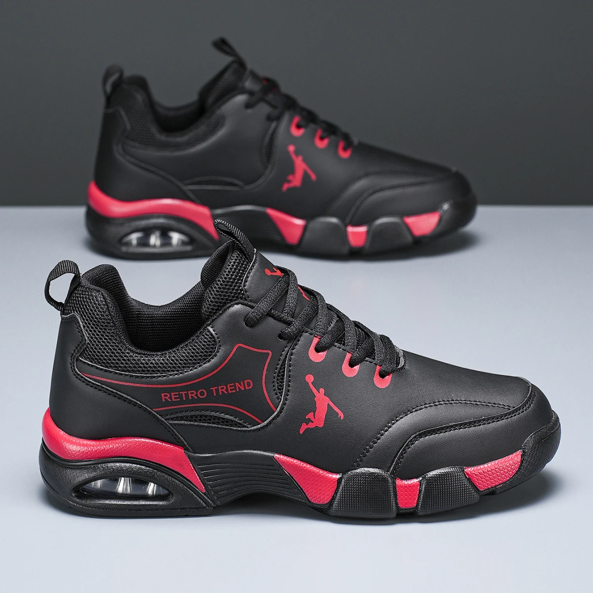 Men's Casual Sneakers, Solid Color Height-Increasing Lightweight Cushioning Air-Cushion Running Shoes, Stylish Thick-Soled Casual Sneakers, Suitable for Daily Life, Jogging, Training, Hiking, Suitable for All Seasons