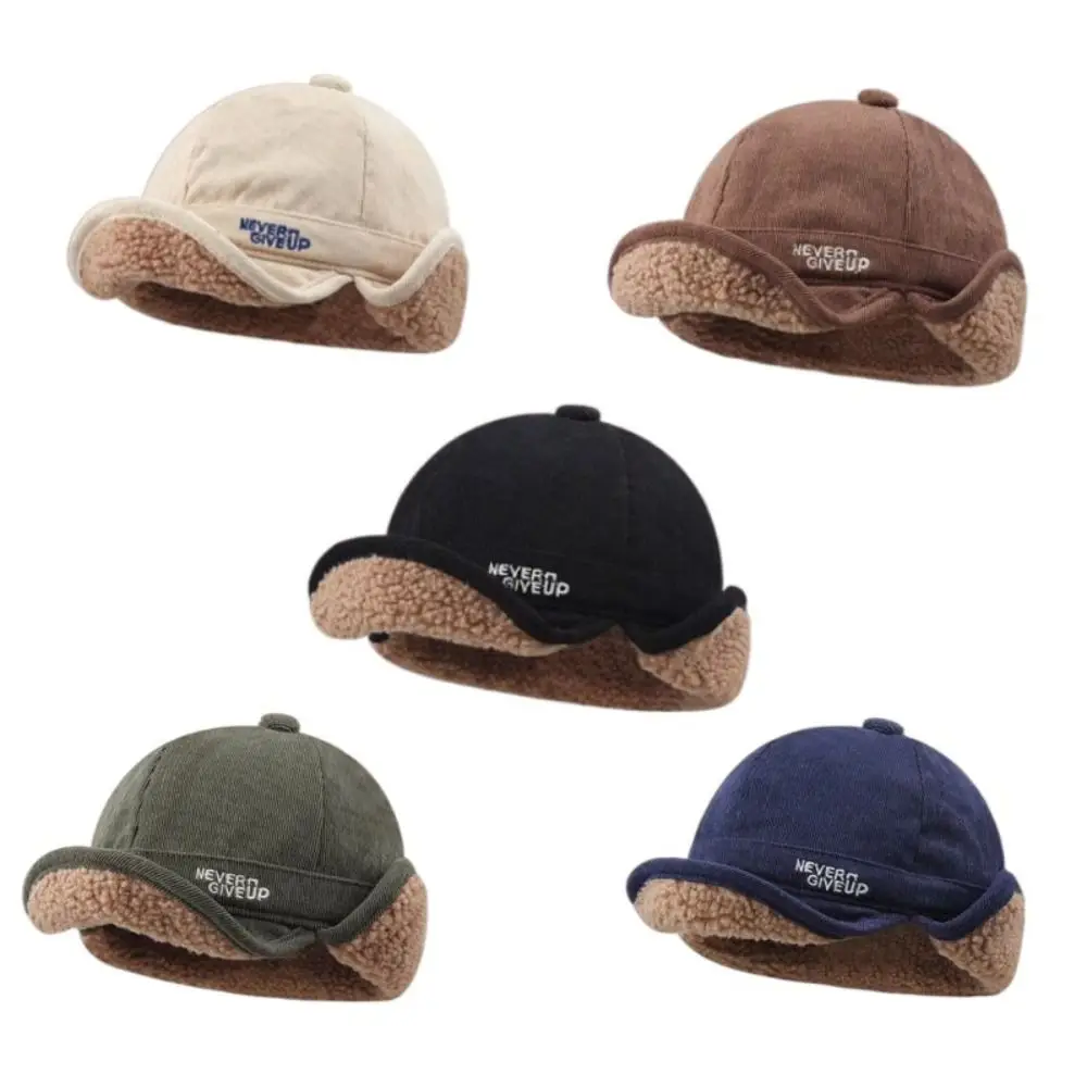 Popular Lamb Wool Bomber Hats Windproof Thickened Duckbill Hat Keep Warm Flying Caps Cycling