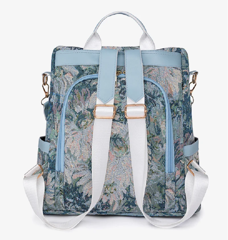 Hot Sale Women Fashion Luxury Oxford Printing Anti Theft Travel Backpacks Large Capacity Ladies Casual Shoulder Bags School Bag 6
