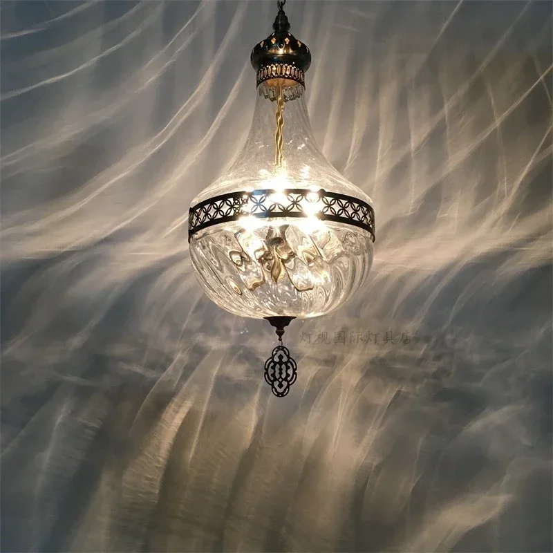 

Турецкая люстра в стиле ретро, экзотическая романтическая стеклянная лампа для гостиной, столовой, спальни, кафе