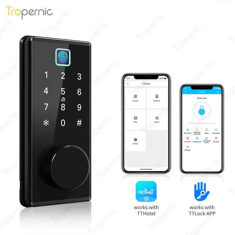 

Smart Lock Fingerprint Deadbolt Lock With Touchscreen Keypad Keyless Entry Bluetooth Electronic Digital Lock With Ttlock App