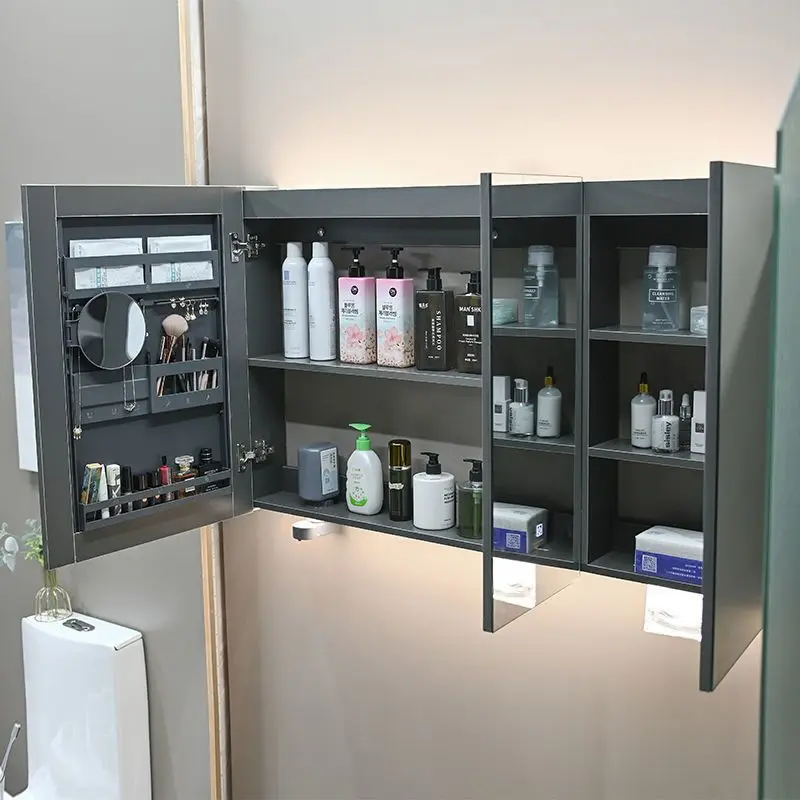 

Mirror toilet bathroom mirror bathroom smart mirror cosmetic mirror multifunctional household mirror rear cabinet