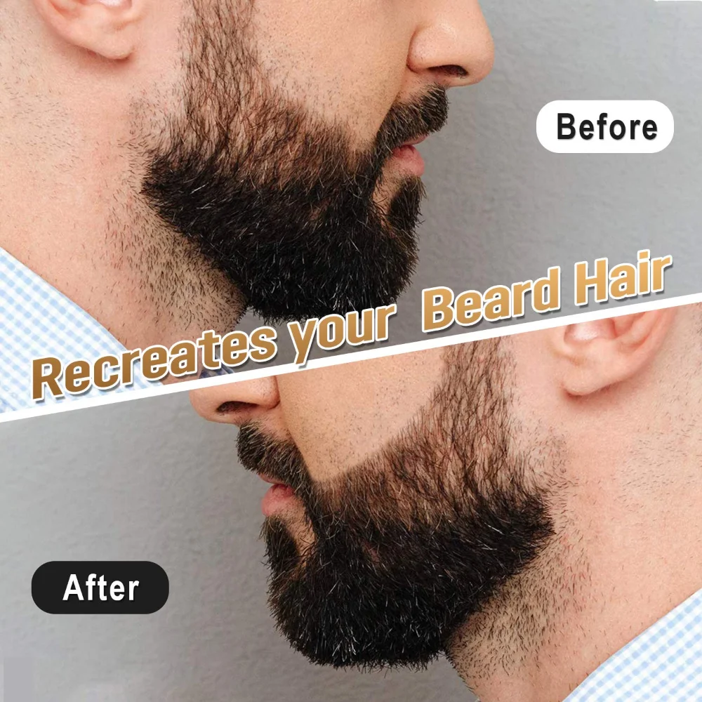 Description Picture 4 of itemTwo-in-one Four-pronged Pointed Men's Beard Filler Pen and Rotating Beard Molding Board Comb Ruler Combination