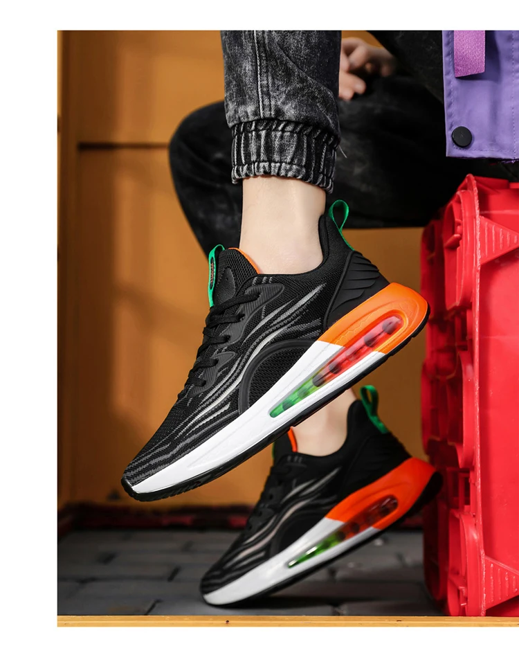 Baskets respirantes pour hommes, chaussures de course pour l'extérieur, antidérapantes, confortables, classiques, décontractées, 2024_voghion.com