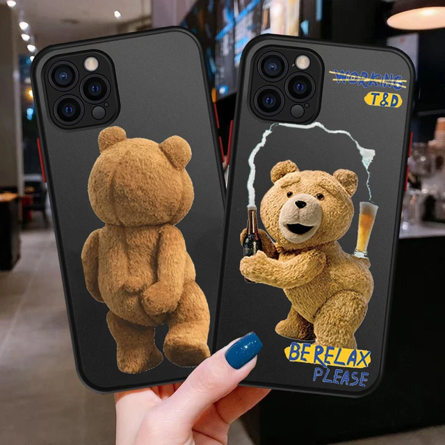 Just Relax Bear Silicone Shockproof Protective Designer iPhone Case For  iPhone 12 SE 11 Pro Max X XS Max XR 7 8 Plus