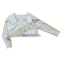 Costume de cosplay pour fille, tenue de scène dorée pour chanteuse, idéal pour spectacle de groupe, Halloween, fête d'anniversaire, ou costume d'anime pour enfant 2