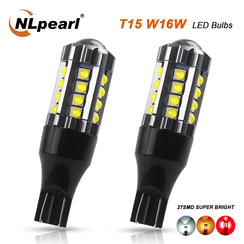2 шт., Автомобильные светодиодные лампы T15 W16W WY16W 23SMD 3030 2 шт., Автомобильные светодиодные лампы T15 W16W WY16W 23SMD 3030
