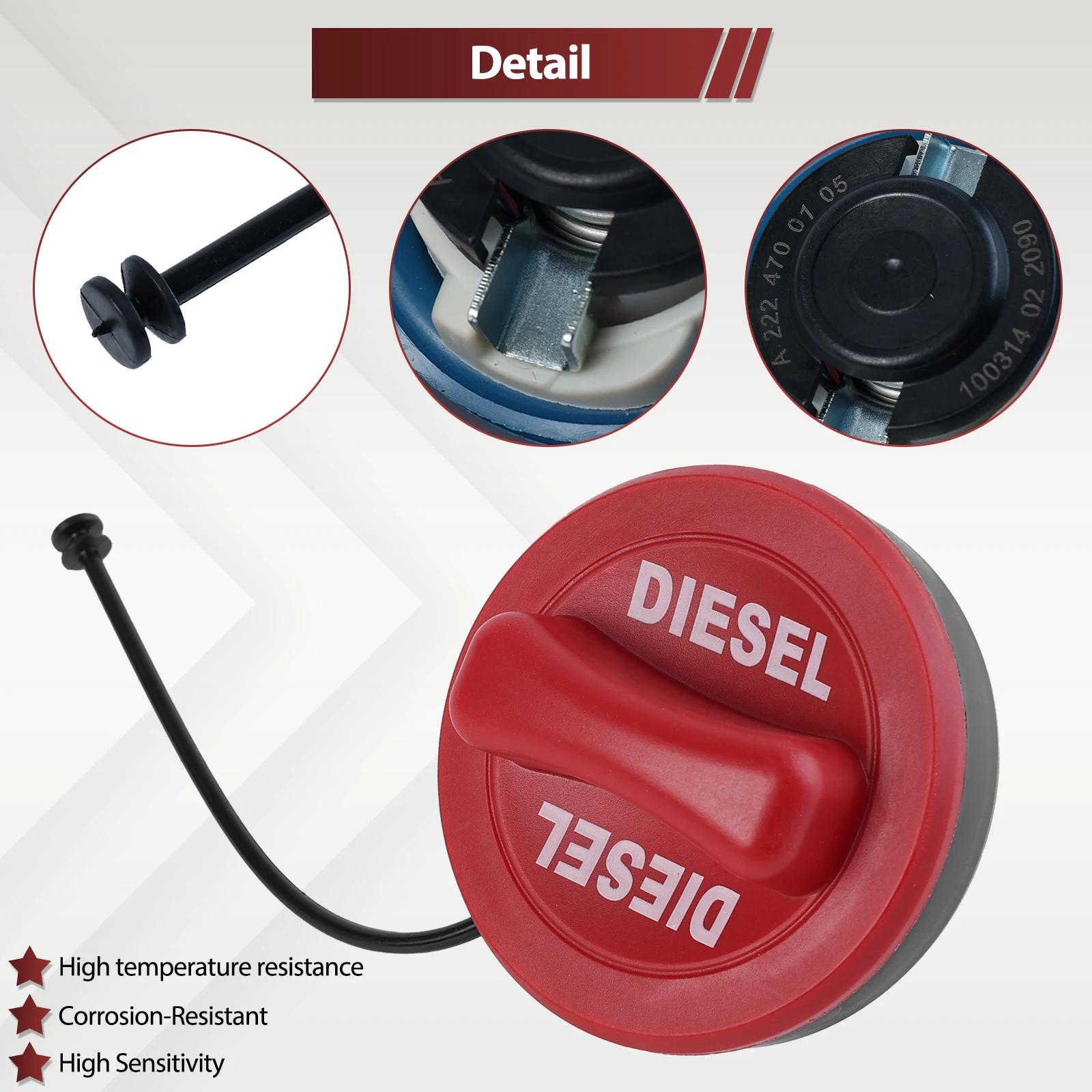 Car Diesel Fuel Tank Cap Cover A2224700105 2224700105 For Mercedes-Benz A C E GLA CLA Class W213 W205 X156 W117 W176 Fuel Tank Cover Fuel Cap Fuel Tank Cap