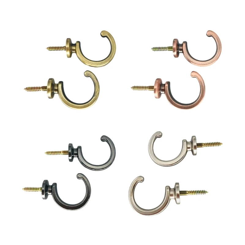 Ball End Polished Curtain Tieback Hook Expansion Plug Finish Modern 2Pcs