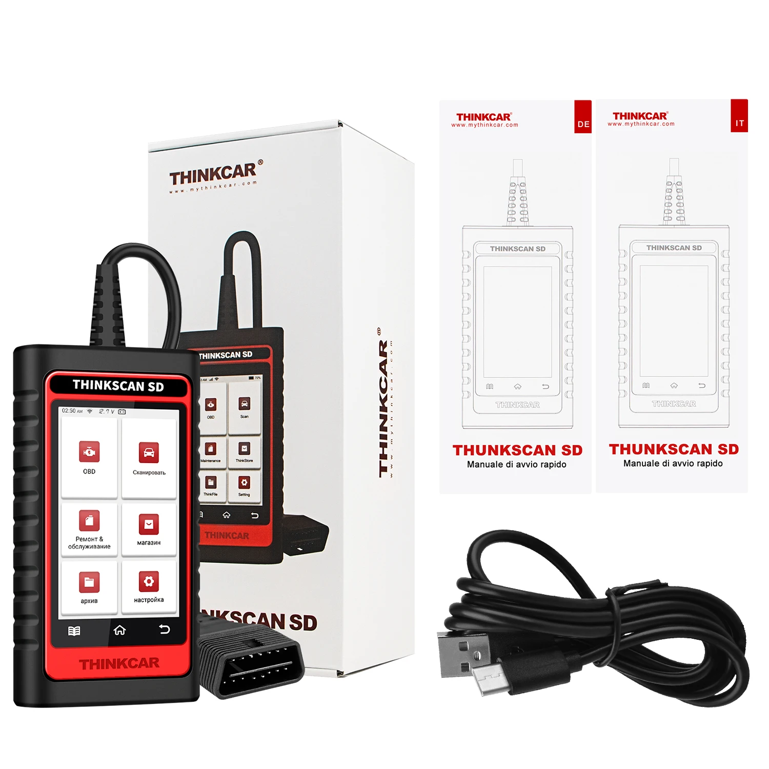 ThinkScan 자동차 진단 도구, SD4 Obd2 스캐너, 전체 시스템 와이파이 및 BT5.0 코드 리더