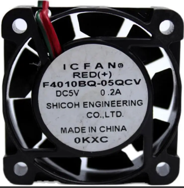 

ICFAN F4010BQ-05QCV DC 5V 0.20A 40x40x10mm 2-Wire Server Cooling Fan