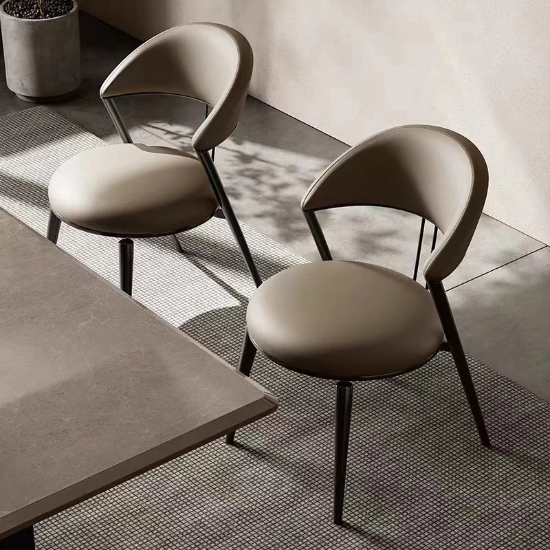 

PU Leather Living Room Dining Chairs Luxury Balcony Banquet Nordic Dining Chairs Wedding Vanity Silla Comedor Furniture BL50CY