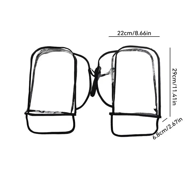 1pair Water Proof Motorcycle Handlebar Cover Handlebar Protective Cover Thick Durable Windproof Transparent Handlebar Mittens